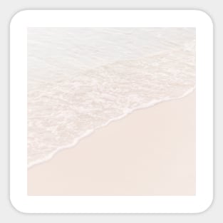 SCENERY 49 - White Beach Sand Clear Sea Water Coast Sticker